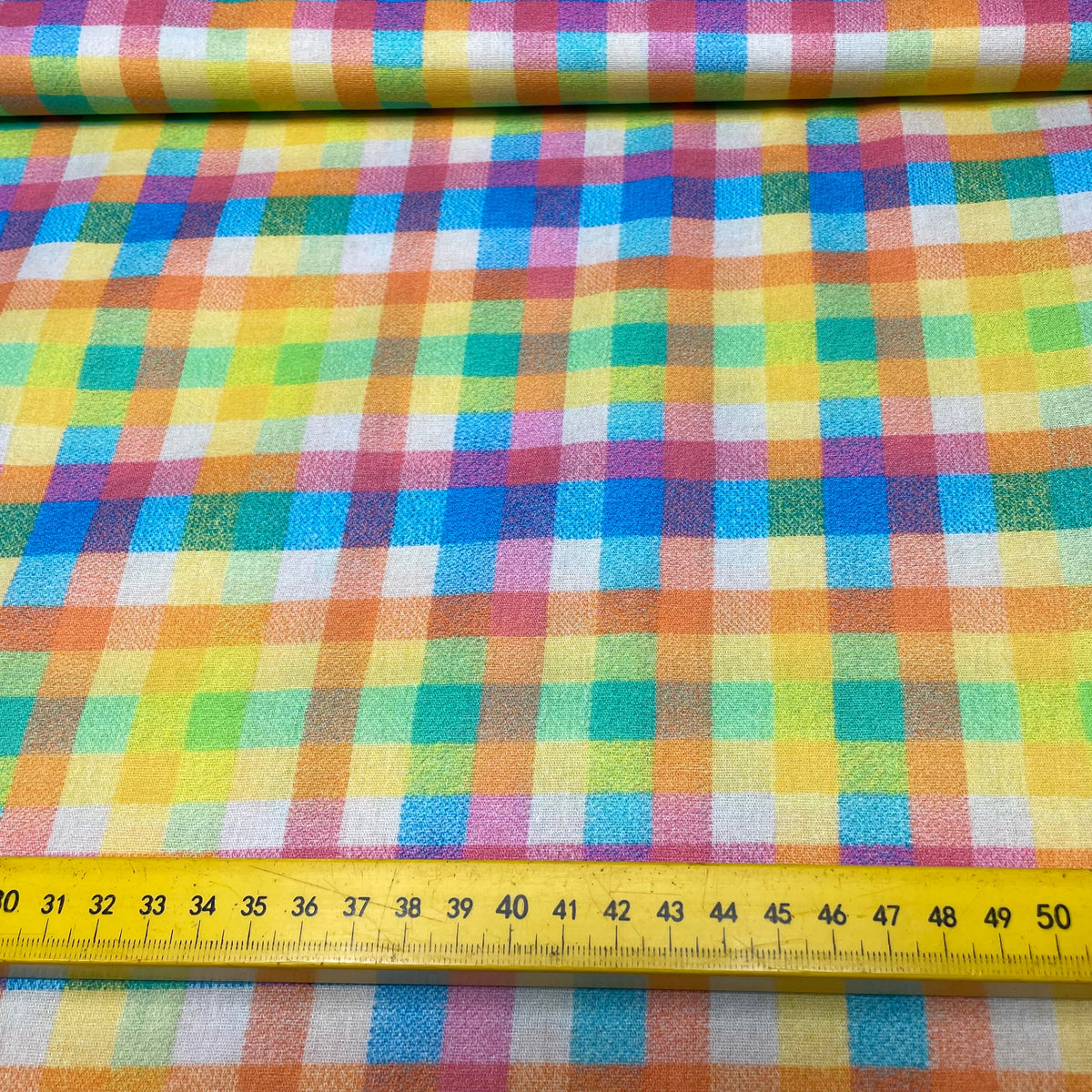 Tricoline Estampado Xadrez Multicolor