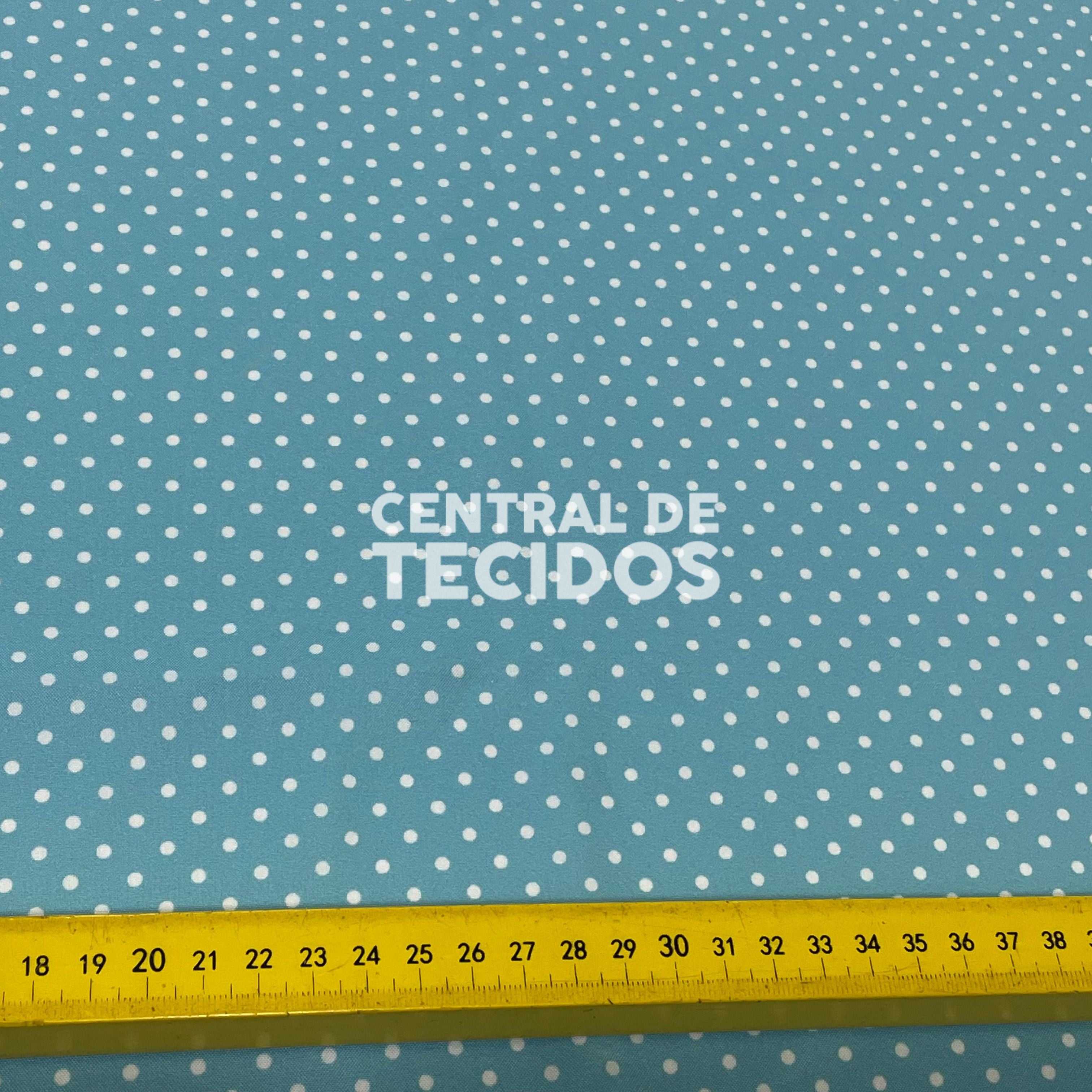 Oxfordine Digital Poá 3mm Fundo Azulzinho