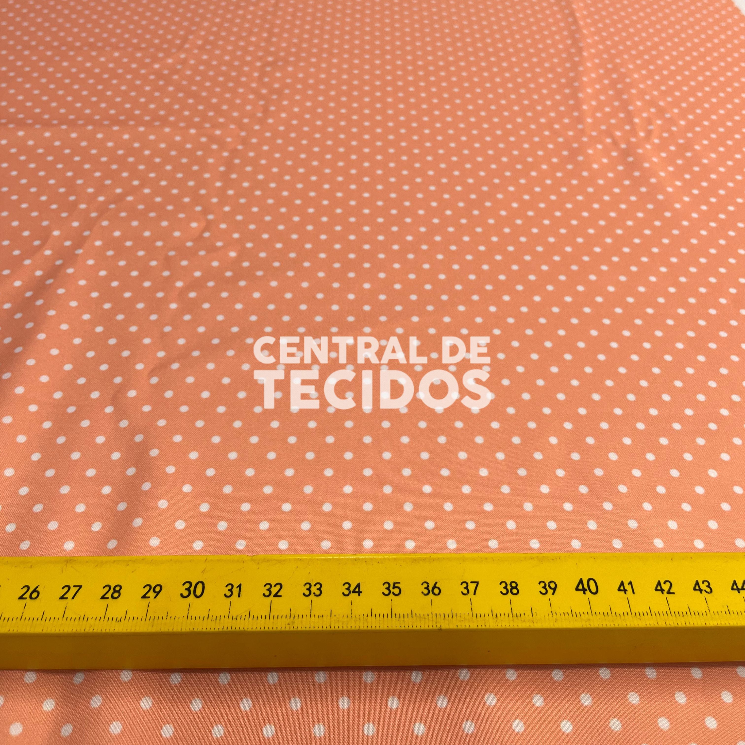 Oxfordine Digital Poá 3mm Fundo Laranja
