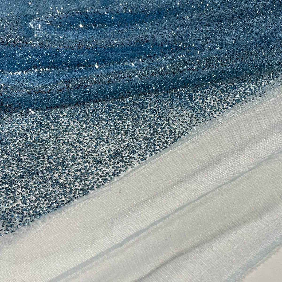 Tule Super Glitter Azul
