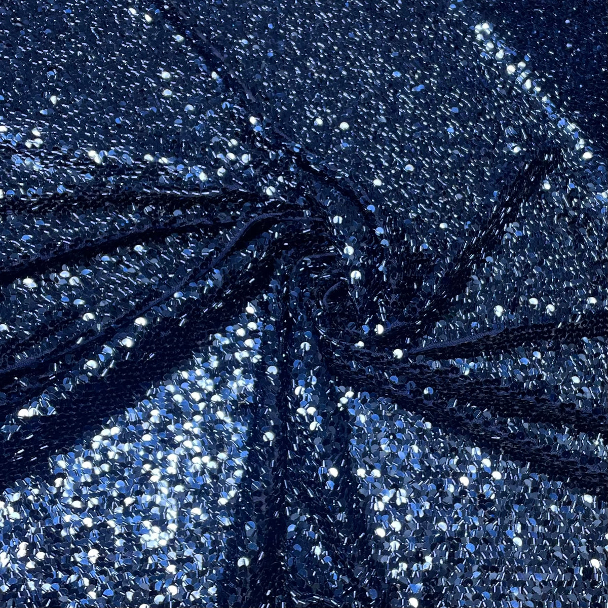 Tule Paetê com Canutilho Azul Marinho