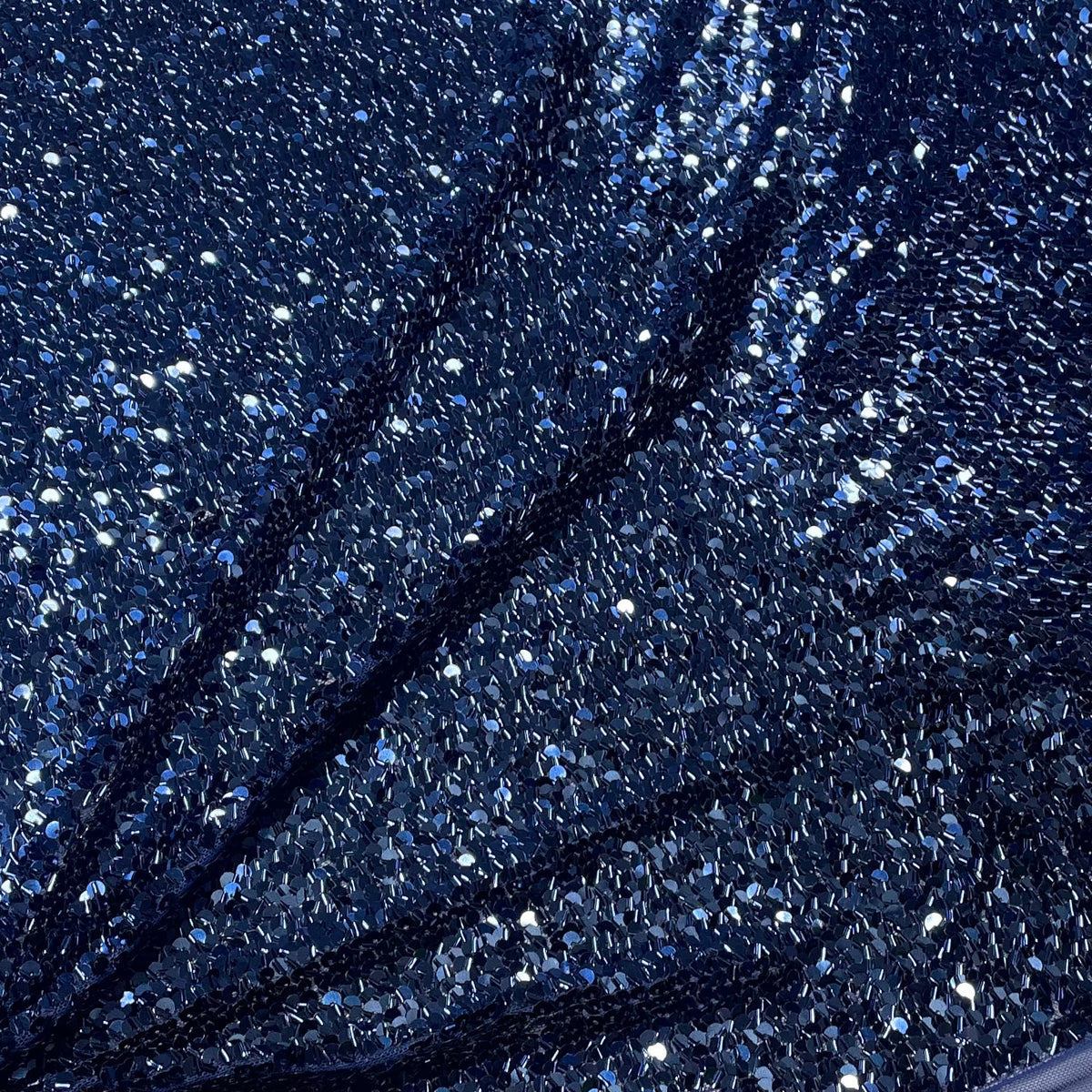 Tule Paetê com Canutilho Azul Marinho