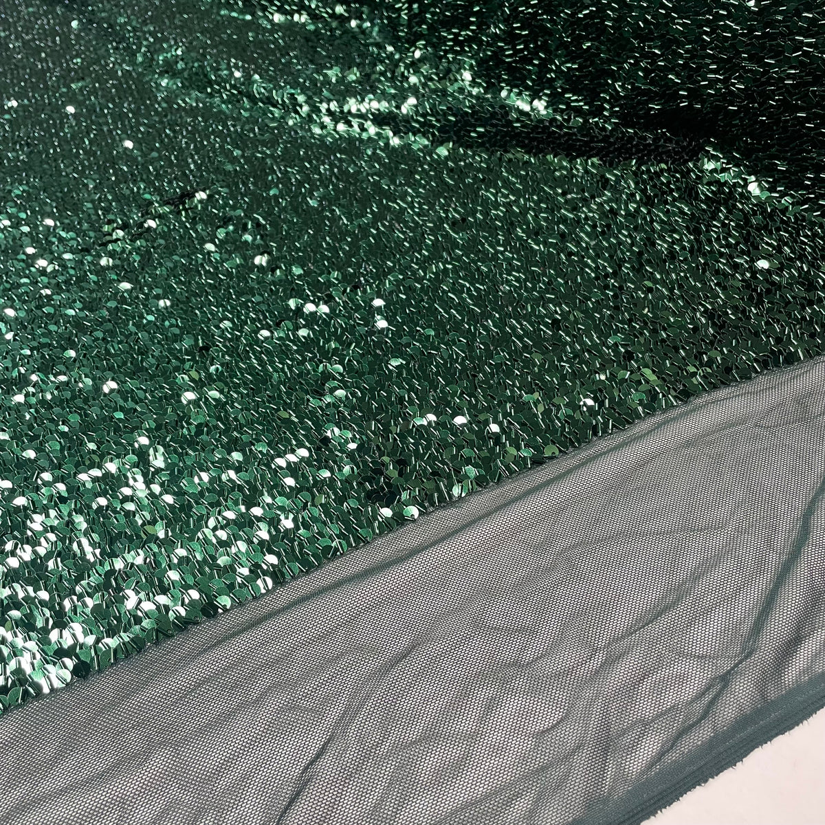 Tule Paetê com Canutilho Verde Esmeralda