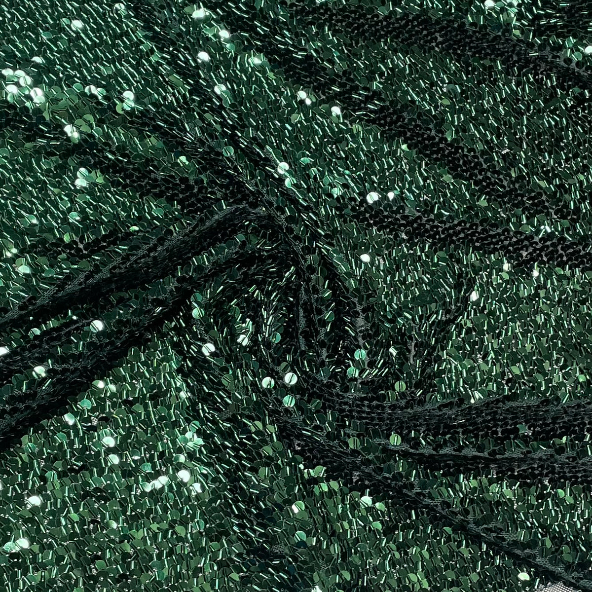 Tule Paetê com Canutilho Verde Esmeralda
