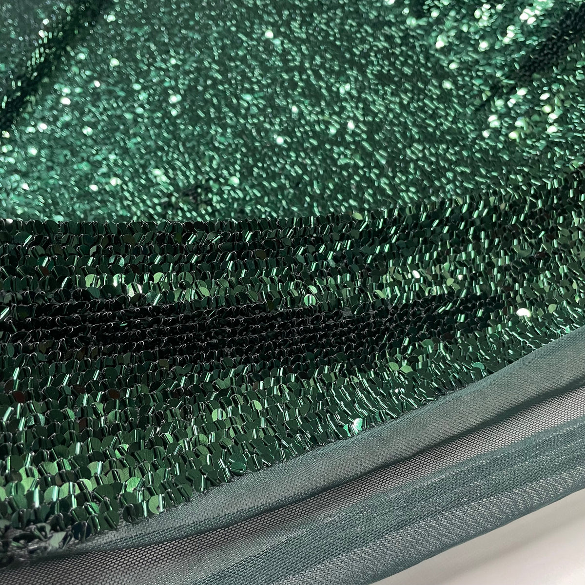 Tule Paetê com Canutilho Verde Esmeralda