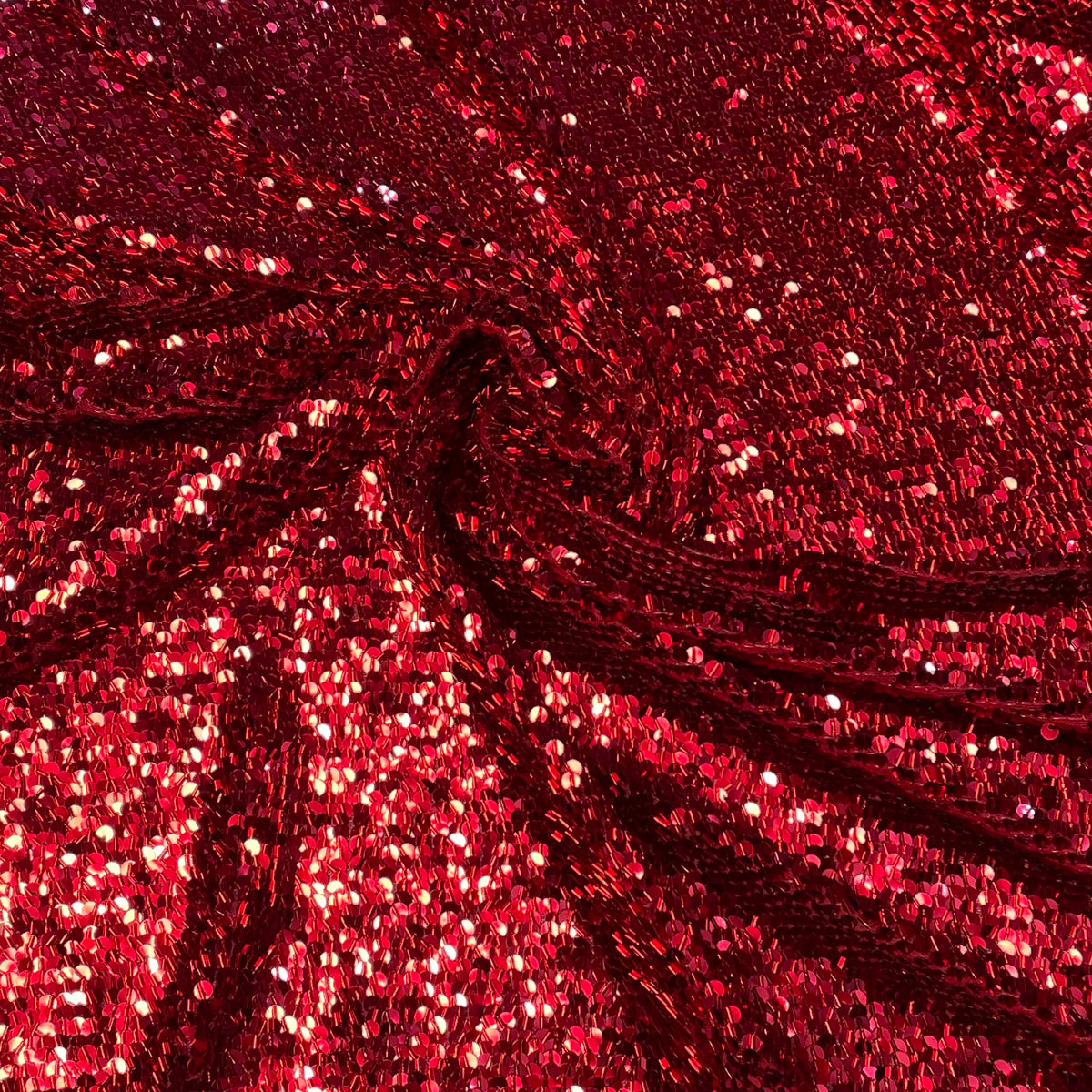 Tule Paetê com Canutilho Vermelho Intenso