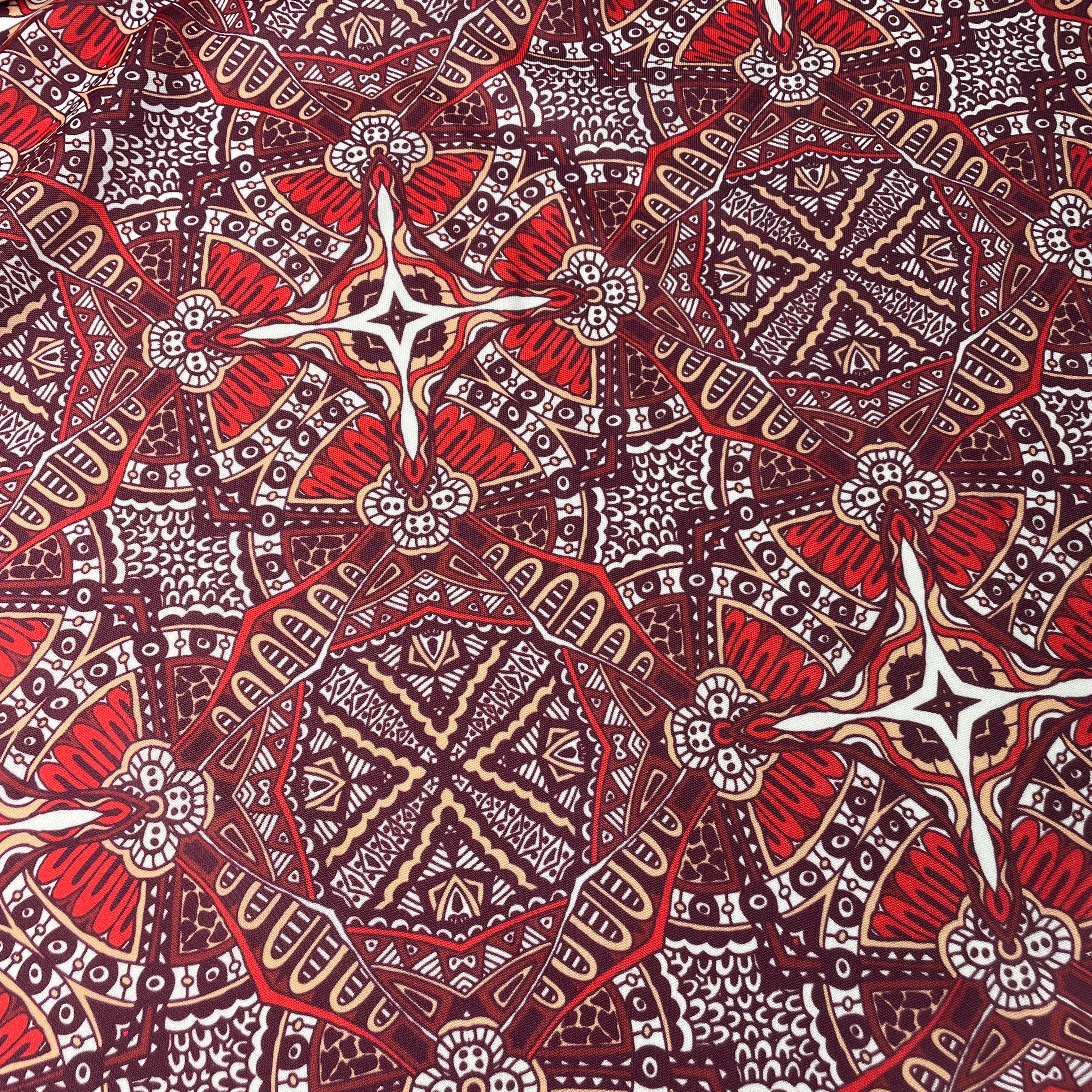 Oxford Digital Étnico Tribal Tons de Vermelho