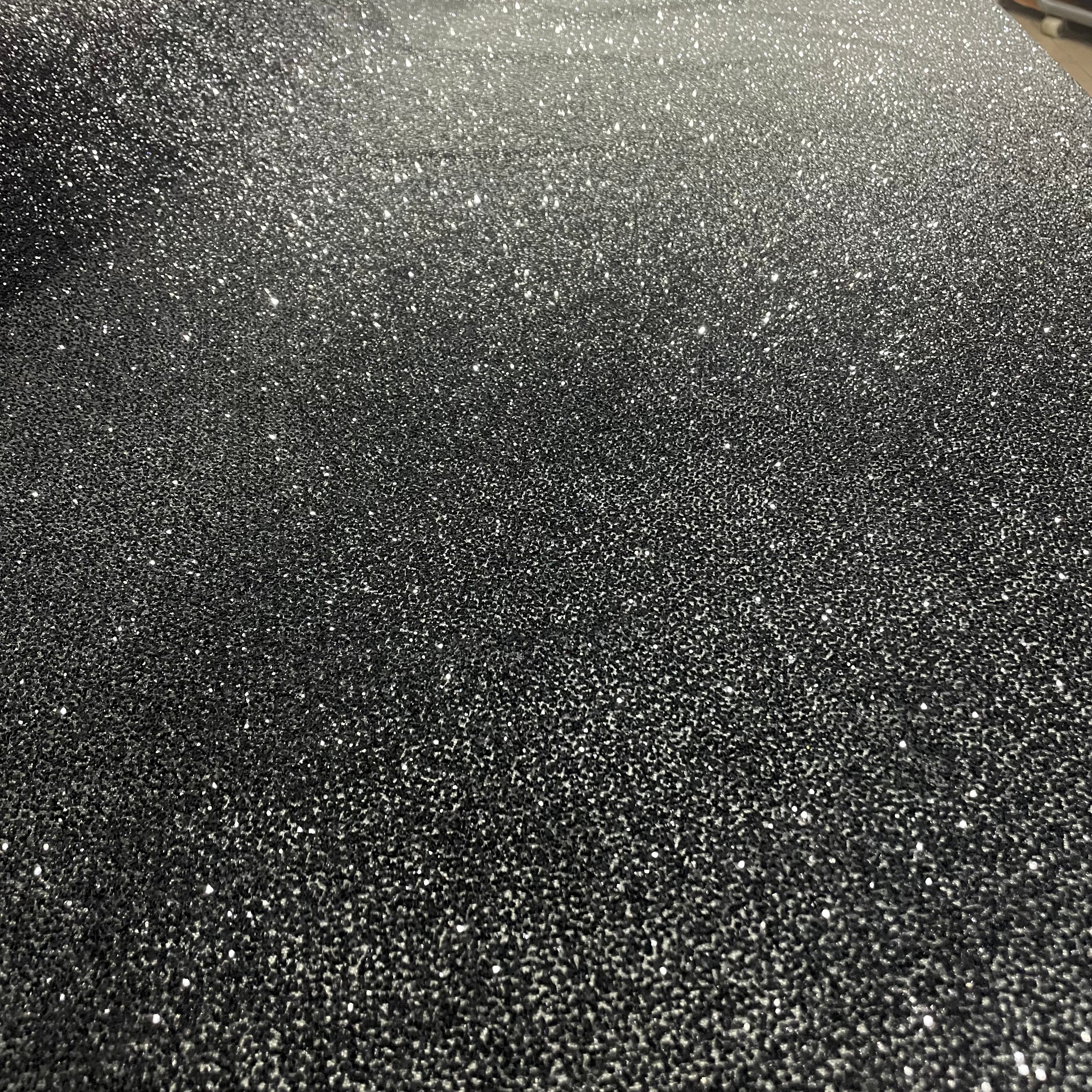 Tule Super Glitter Degradê Preto e Prata