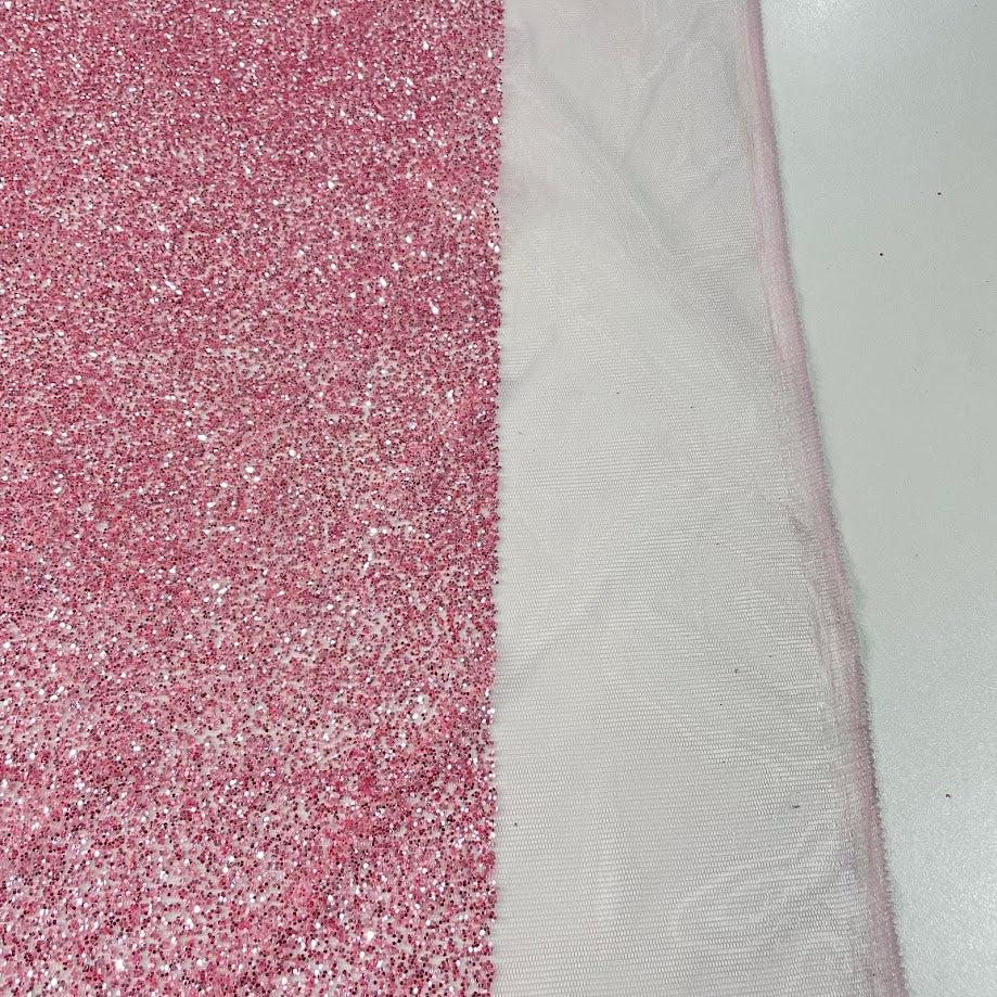 Tule Super Glitter Rosa Bebê