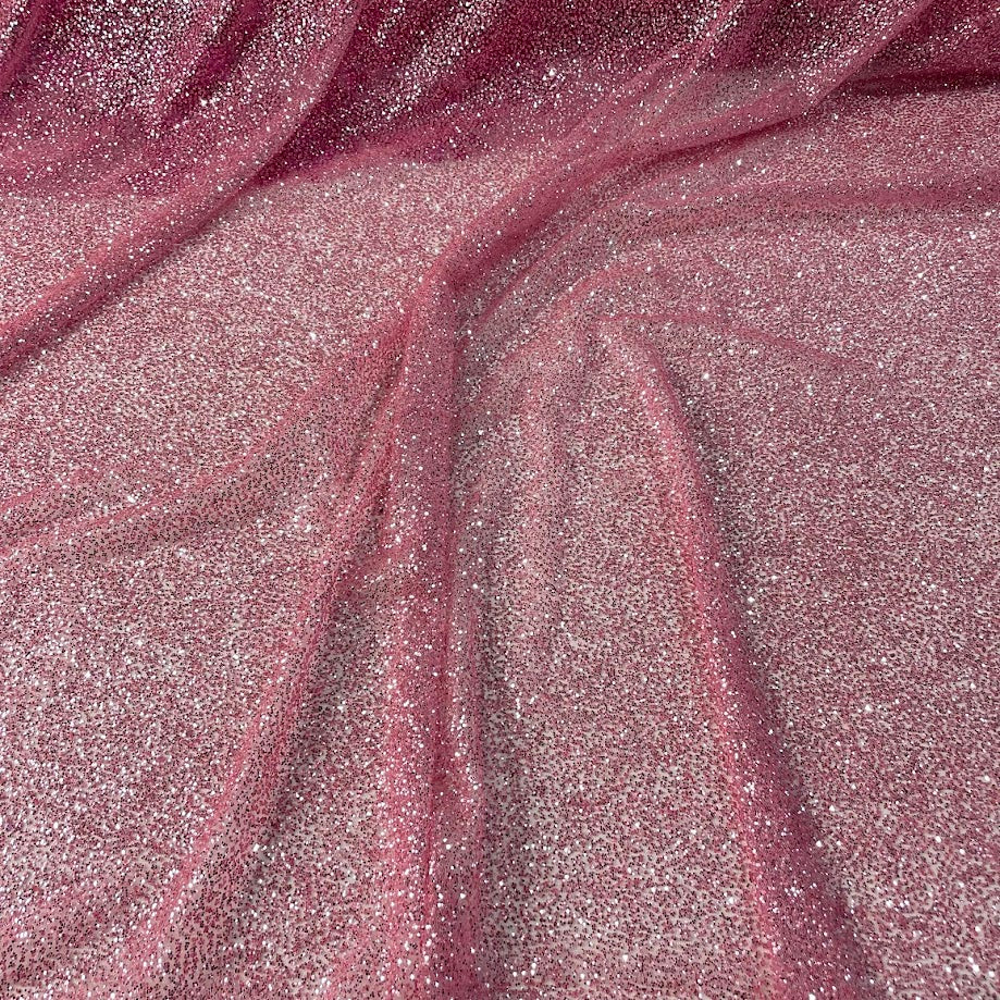 Tule Super Glitter Rosa Bebê