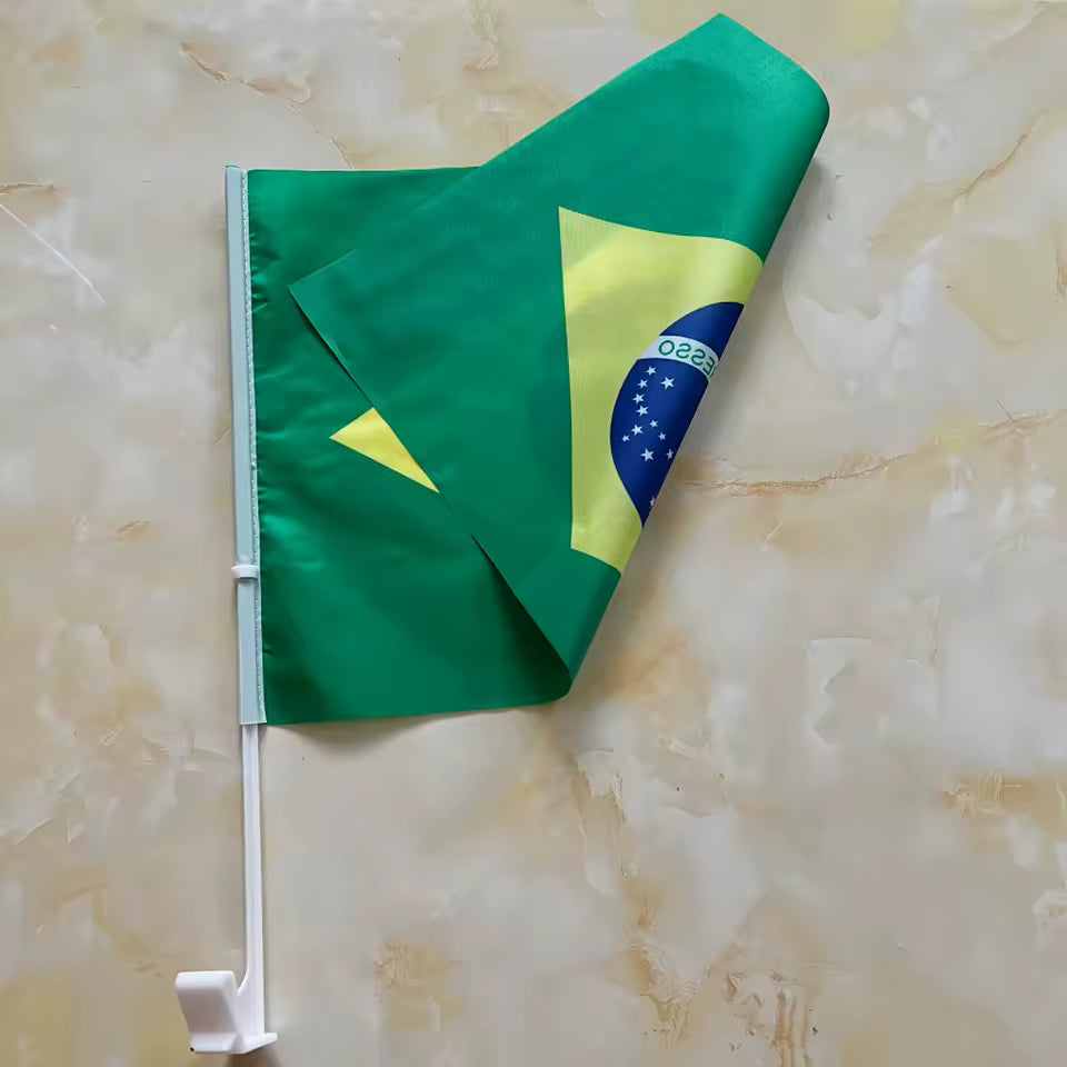Bandeira Brasil Haste para Carro 30x45cm