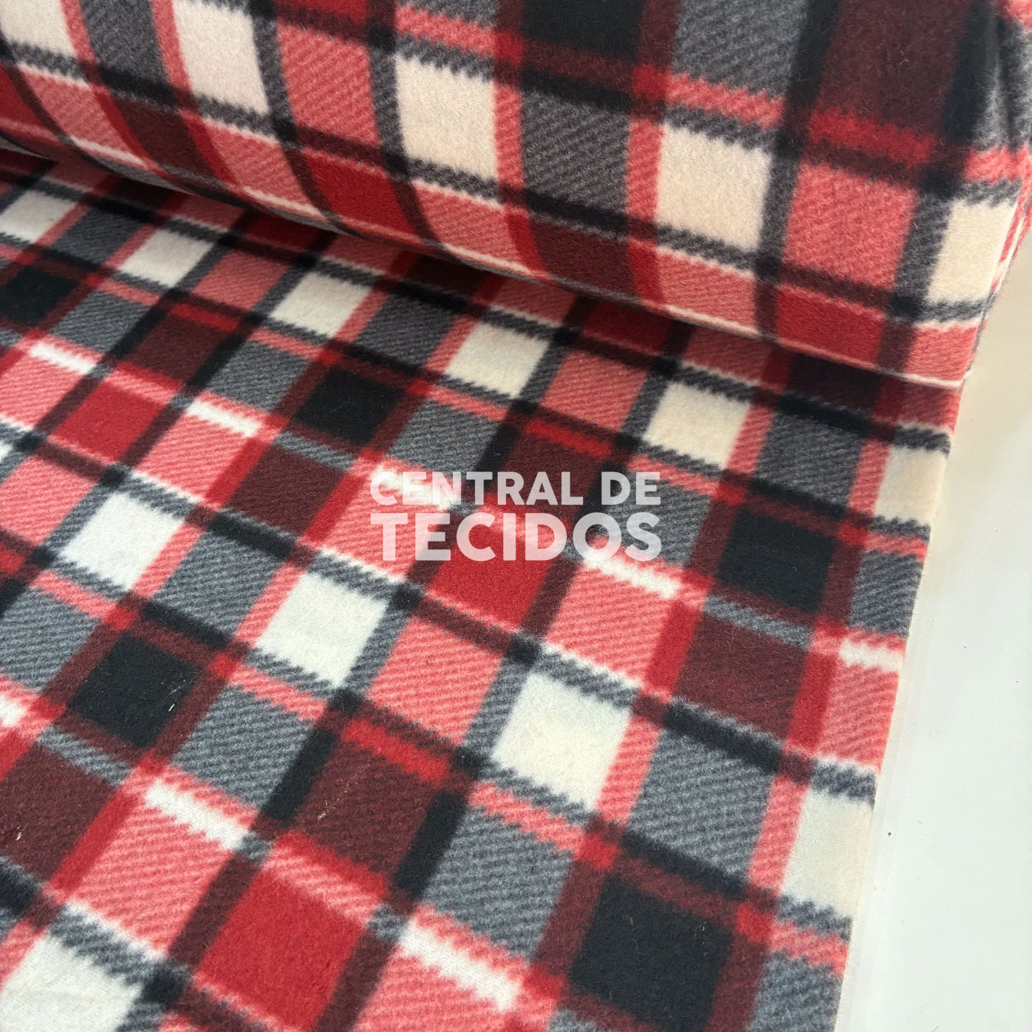 Soft Térmico Xadrez Escocês Vermelho e Preto