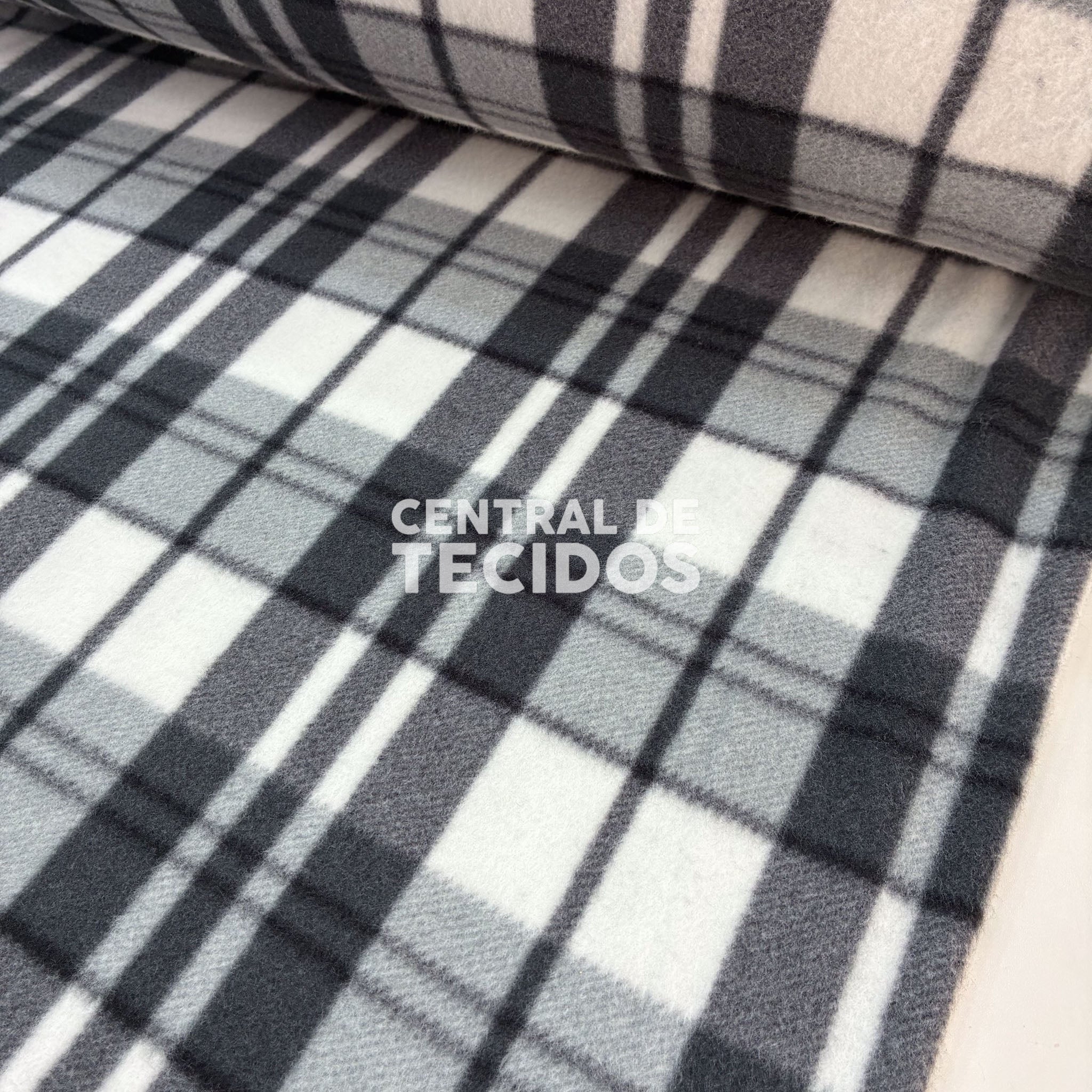 Soft Térmico Xadrez Preto e Cinza