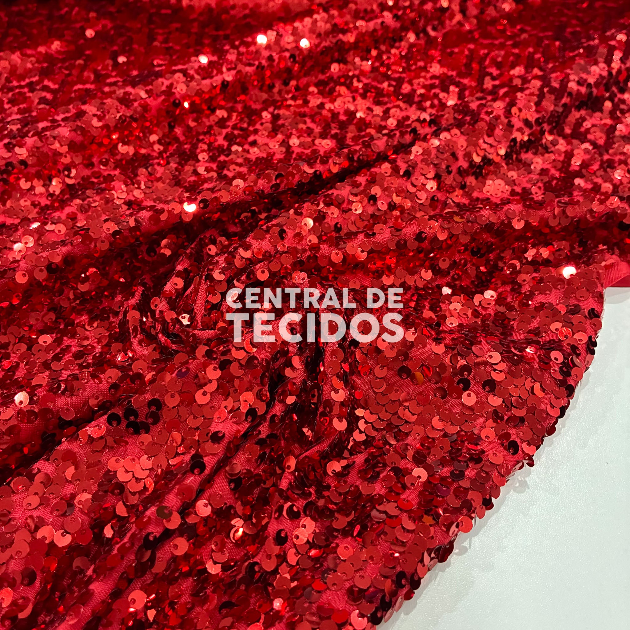 Malha Paetê New York Vermelho