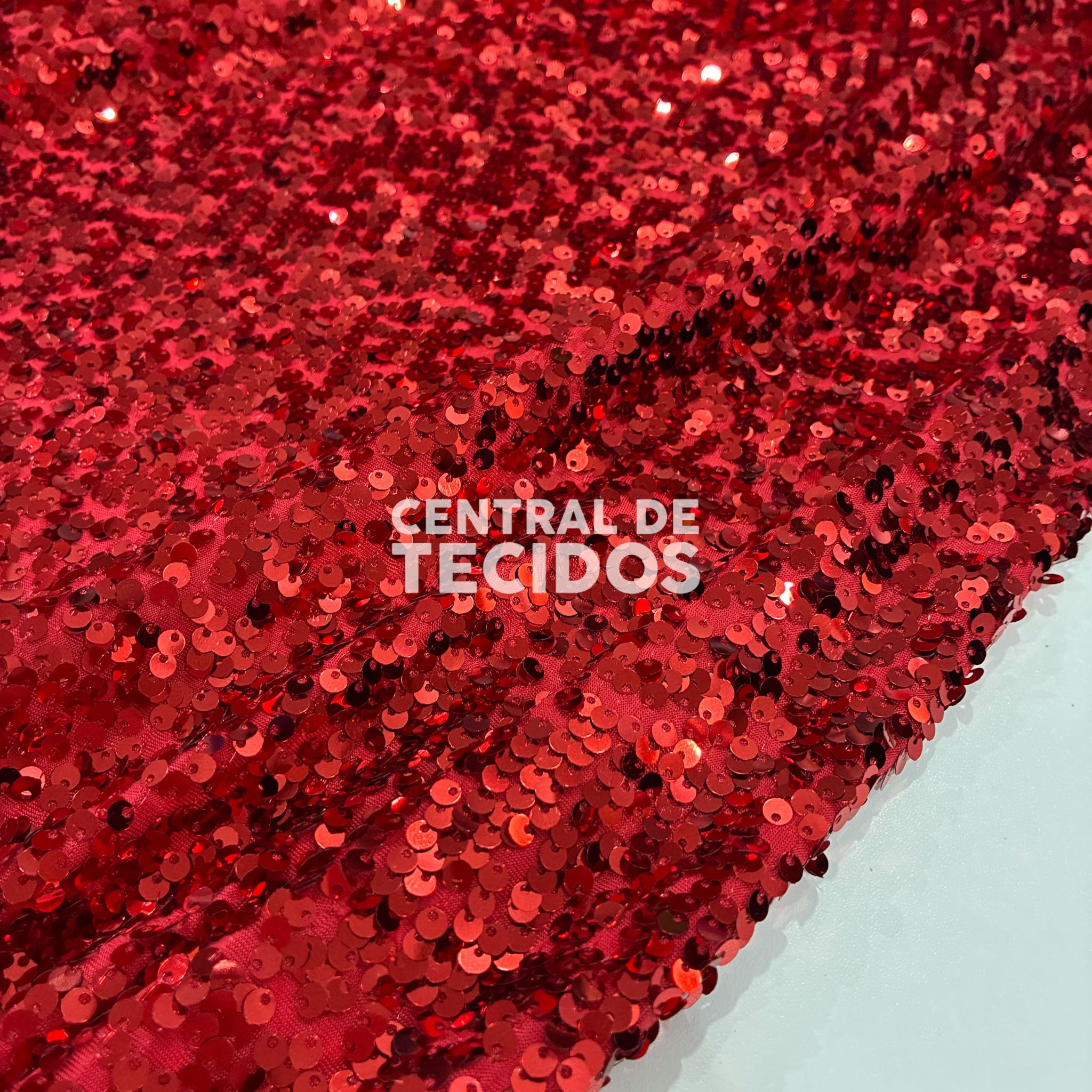 Malha Paetê New York Vermelho
