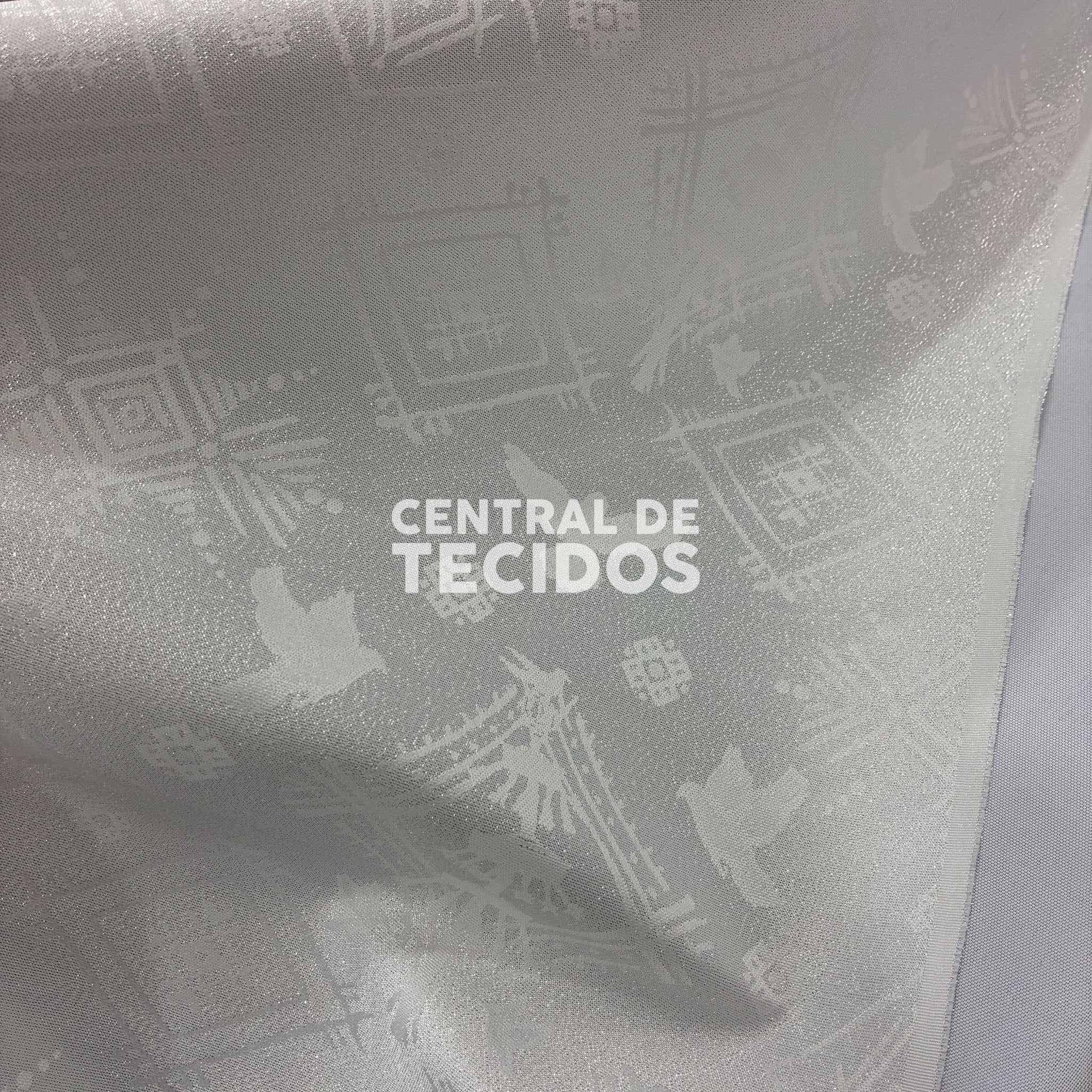 Tecido Jacquard Orixás Branco Oxalá