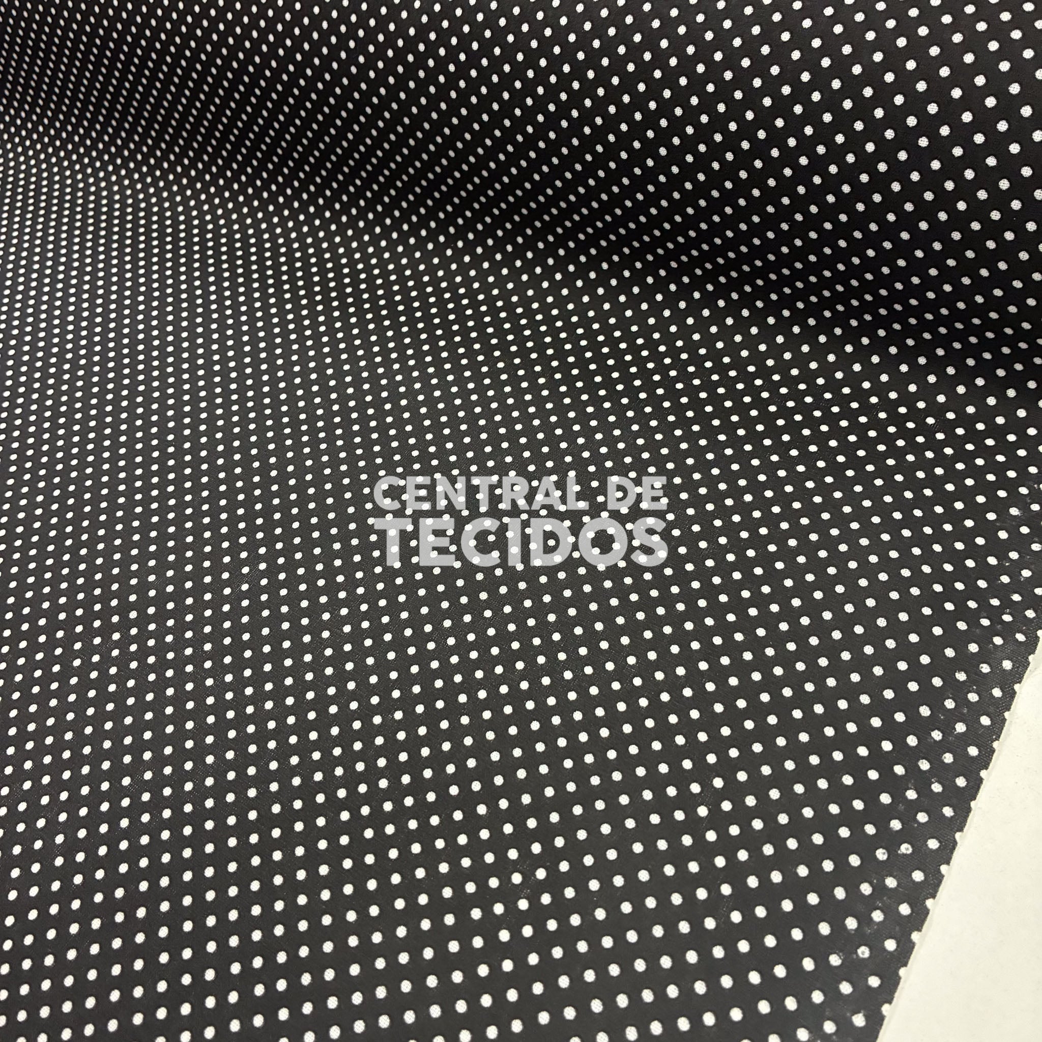Tricoline Mista Poá Preto e Branco