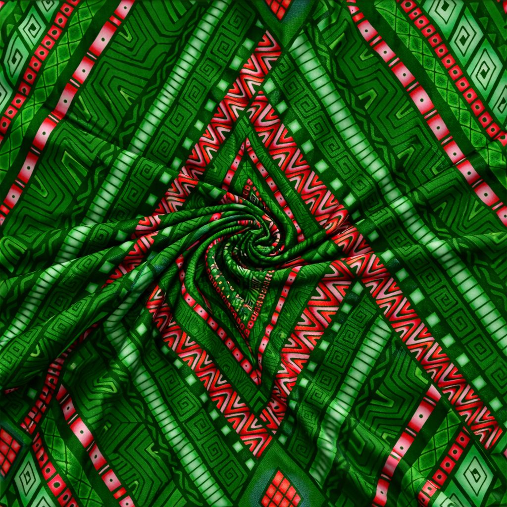 Oxford Digital Mosaico Azulejo Vermelho e Verde