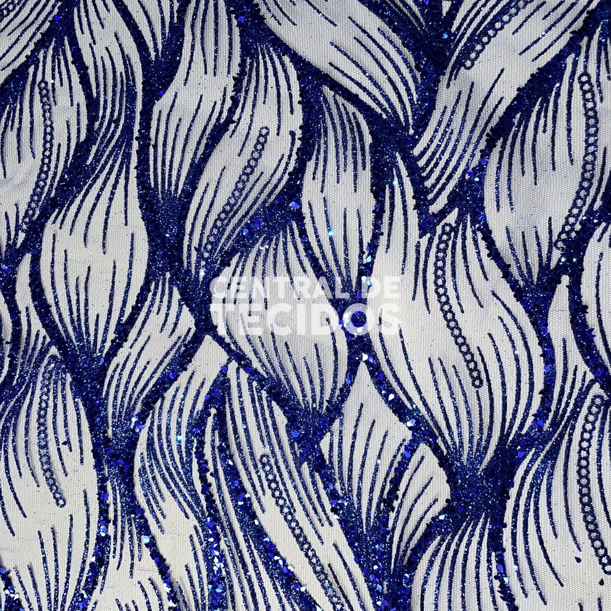 Tule Glitter Diamante Luar Royal