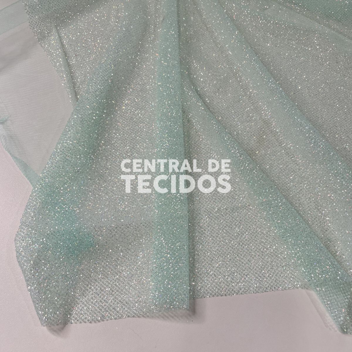 Tule Glitter Marshmellow Verde