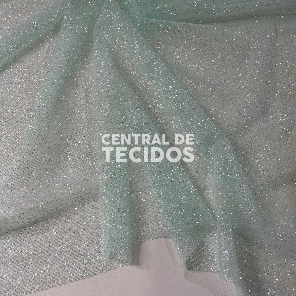 Tule Glitter Marshmellow Verde