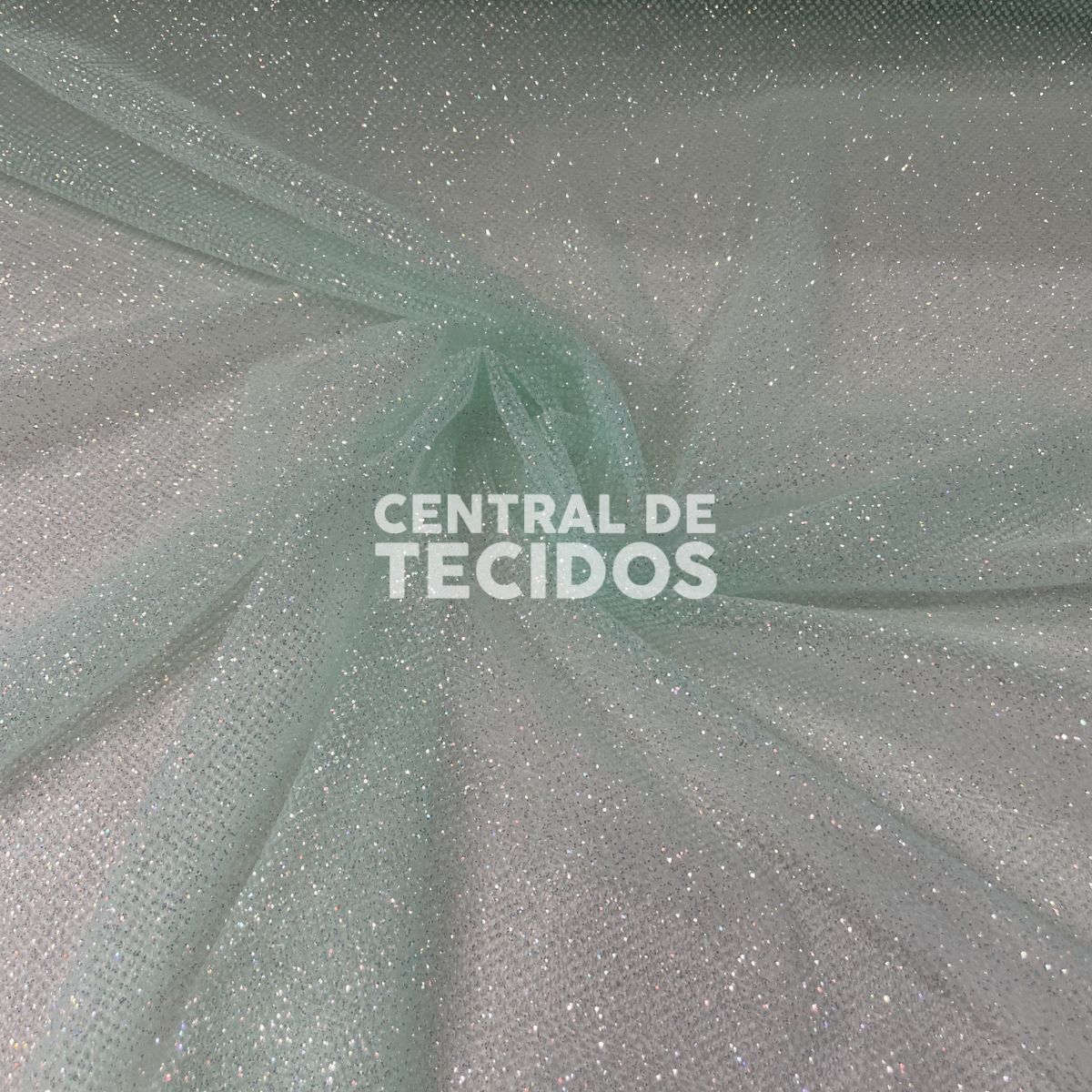 Tule Glitter Marshmellow Verde