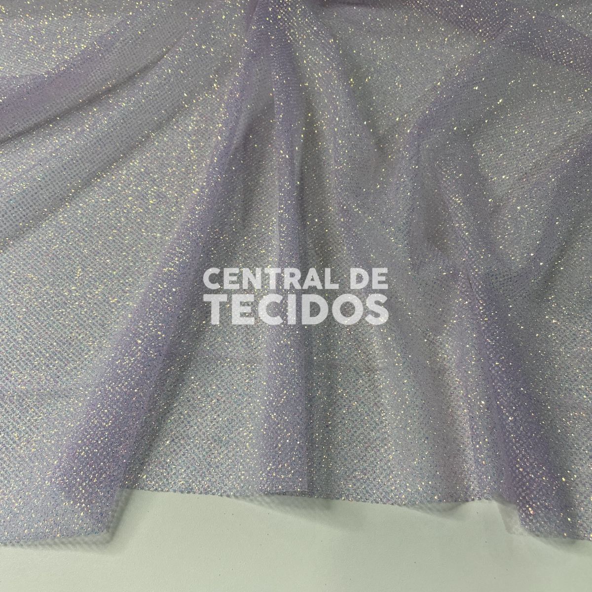Tule Glitter Marshmellow Lilás