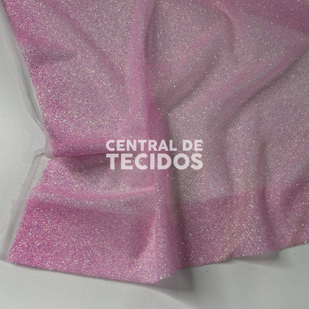 Tule Glitter Marshmellow Rosa