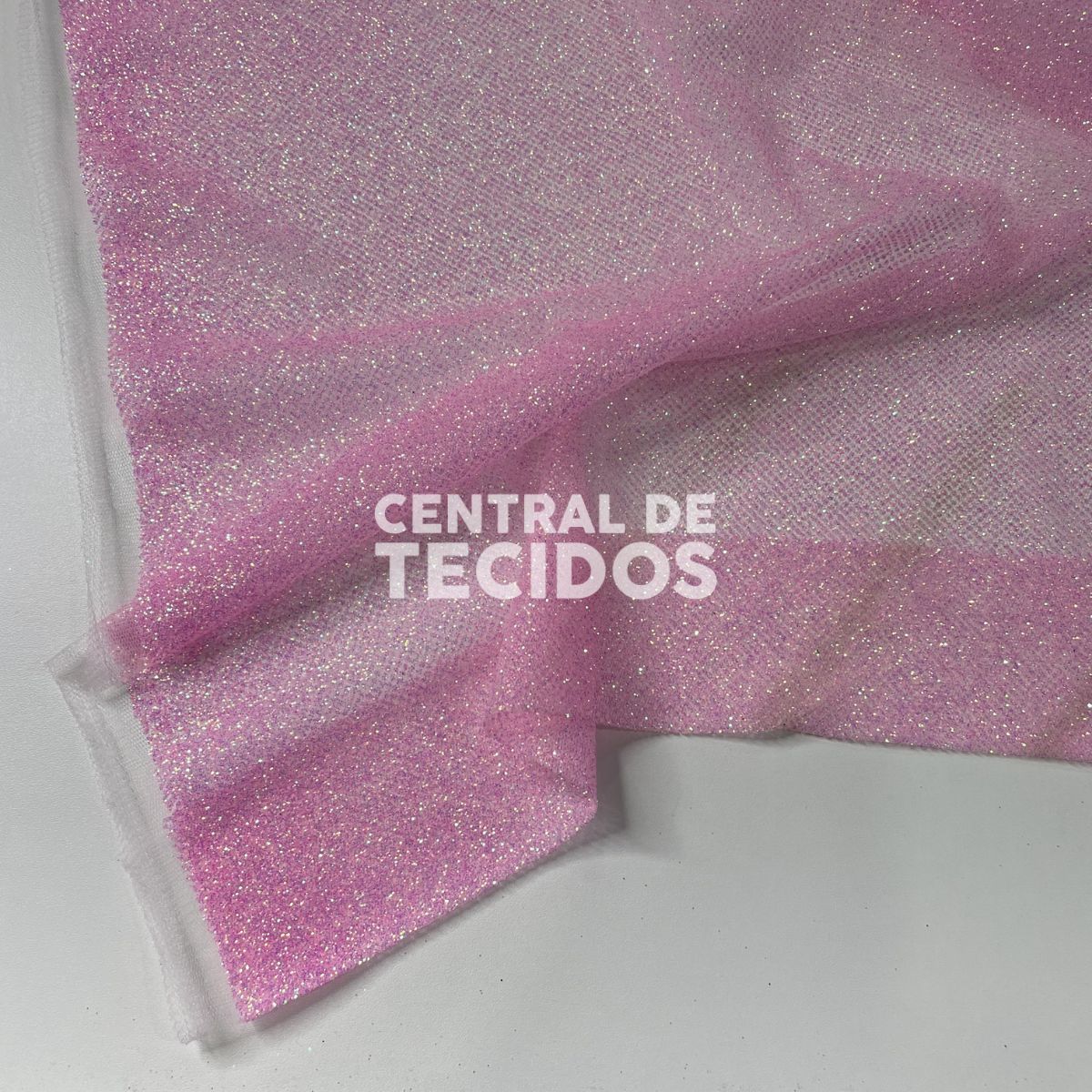 Tule Glitter Marshmellow Rosa