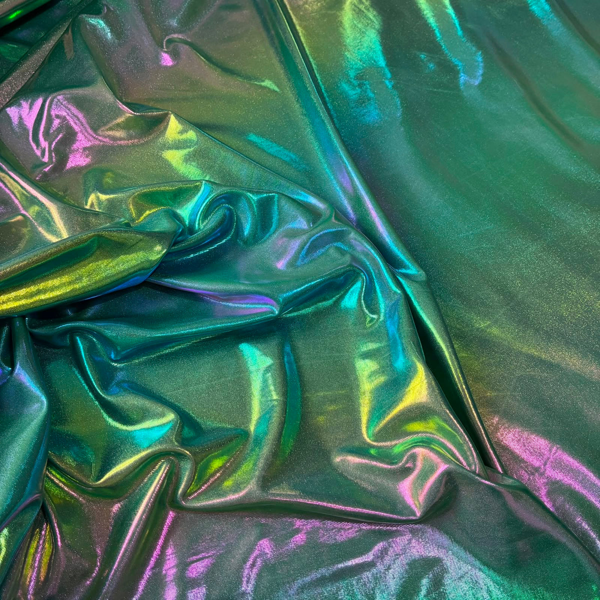 Malha Laminada Verde Furta-Cor