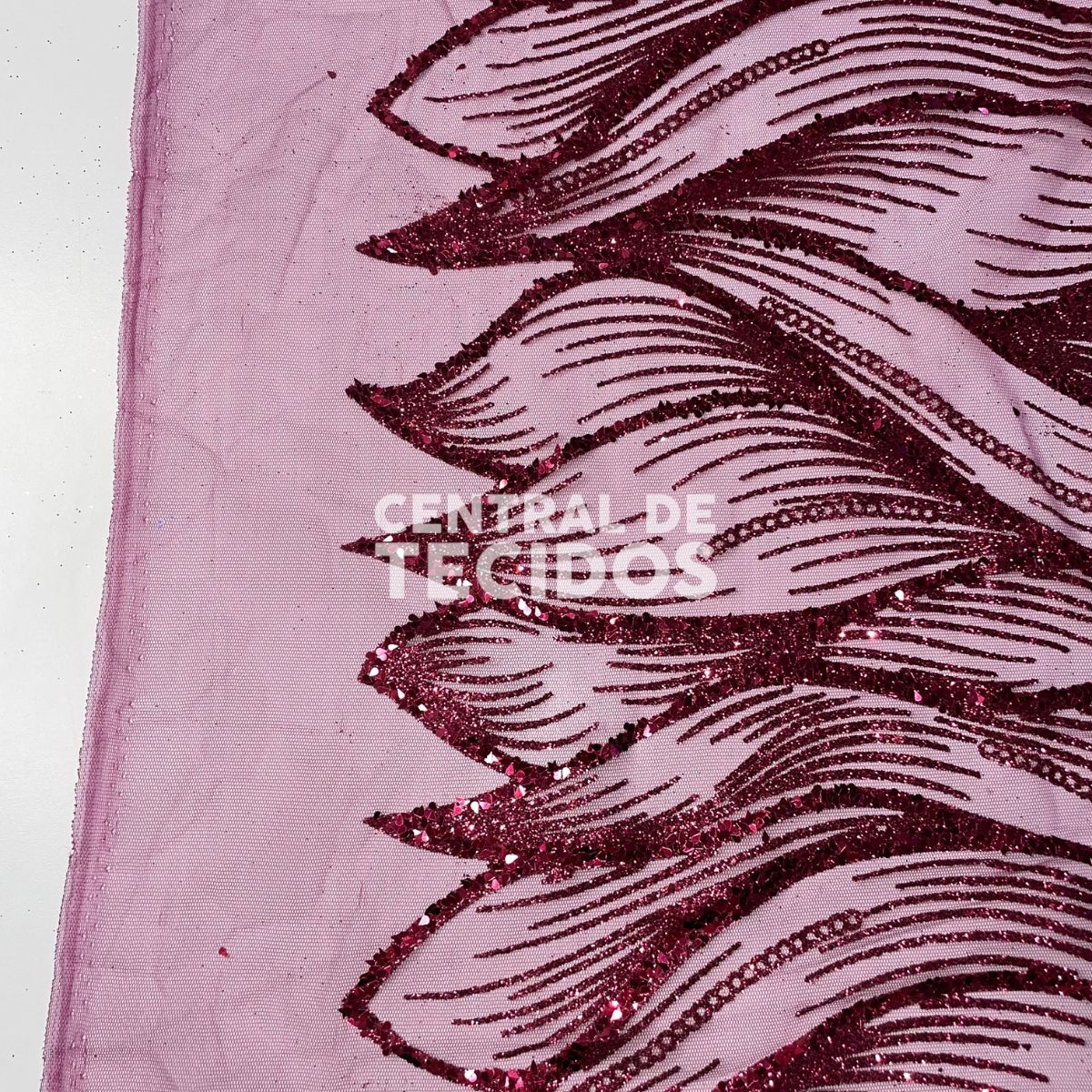 Tule Glitter Diamante Luar Pink