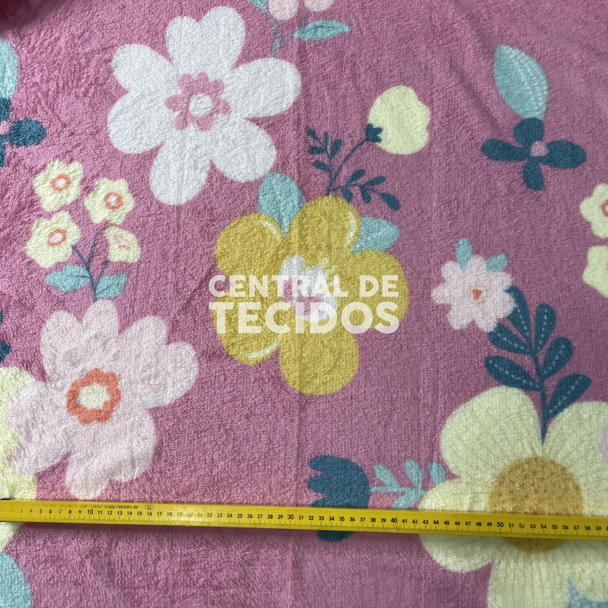 Manta Casal Fleece Floral Rosa 180x220cm