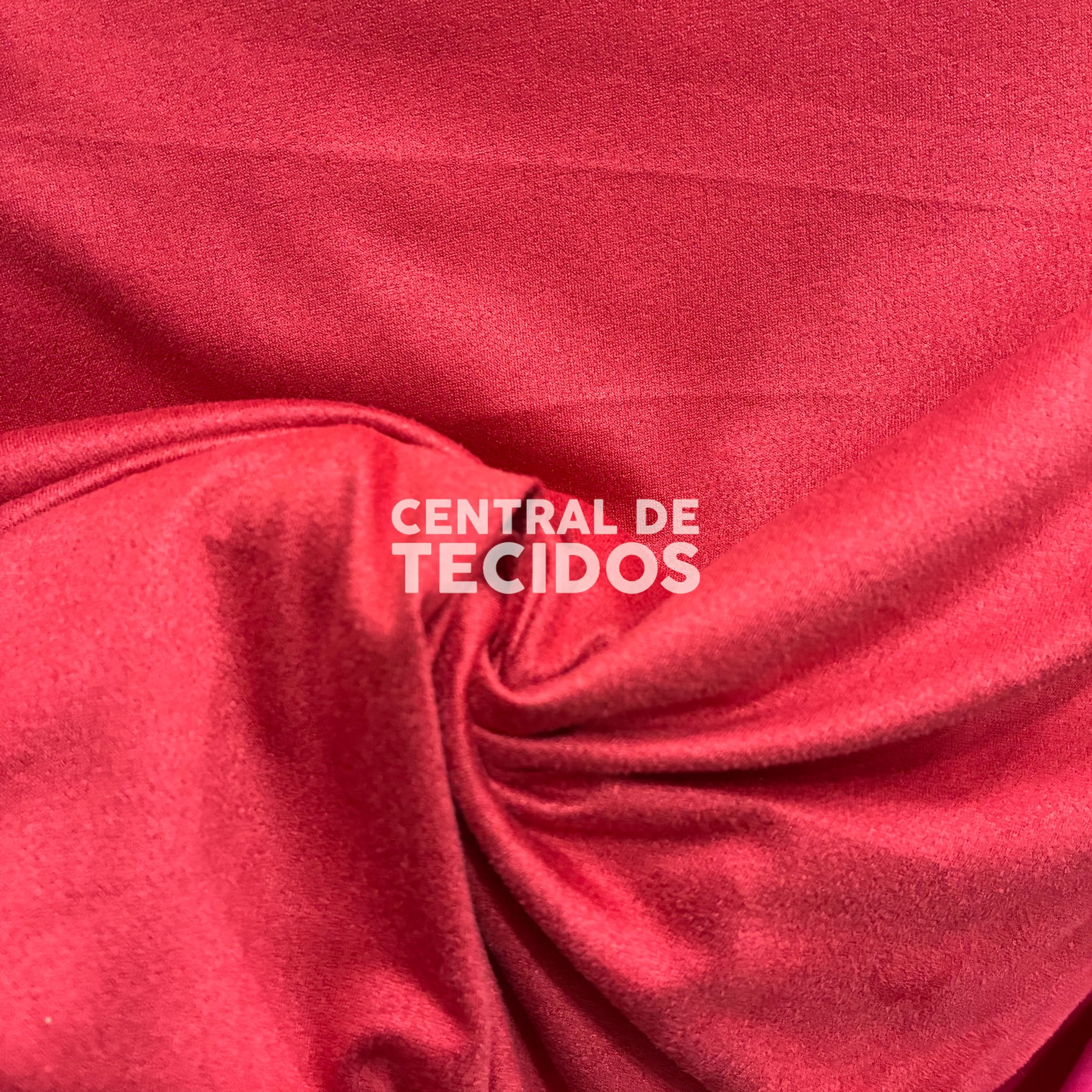Malha Suede Vermelho Carmim