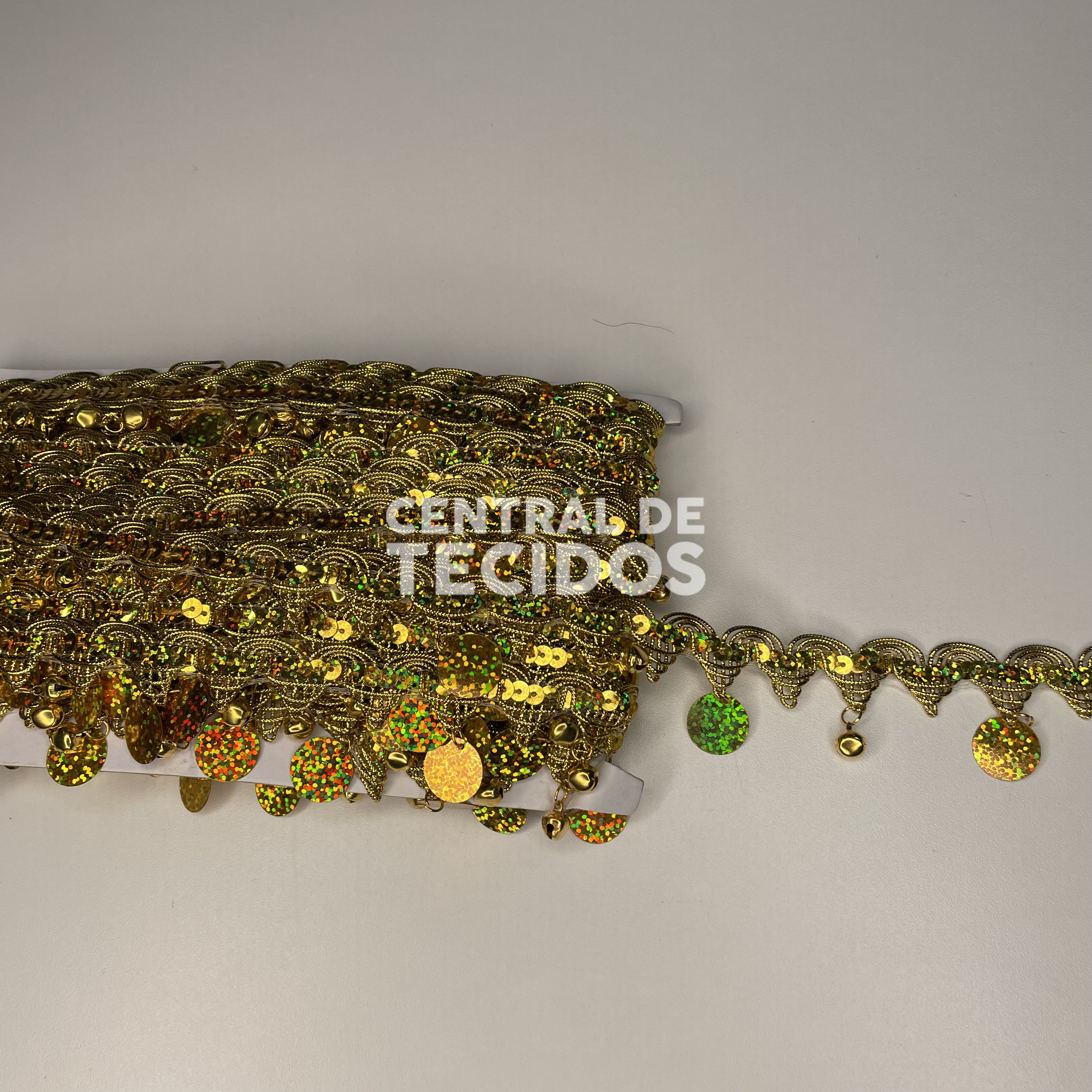 Galão Passamanaria Guisos e Moedas Dourado