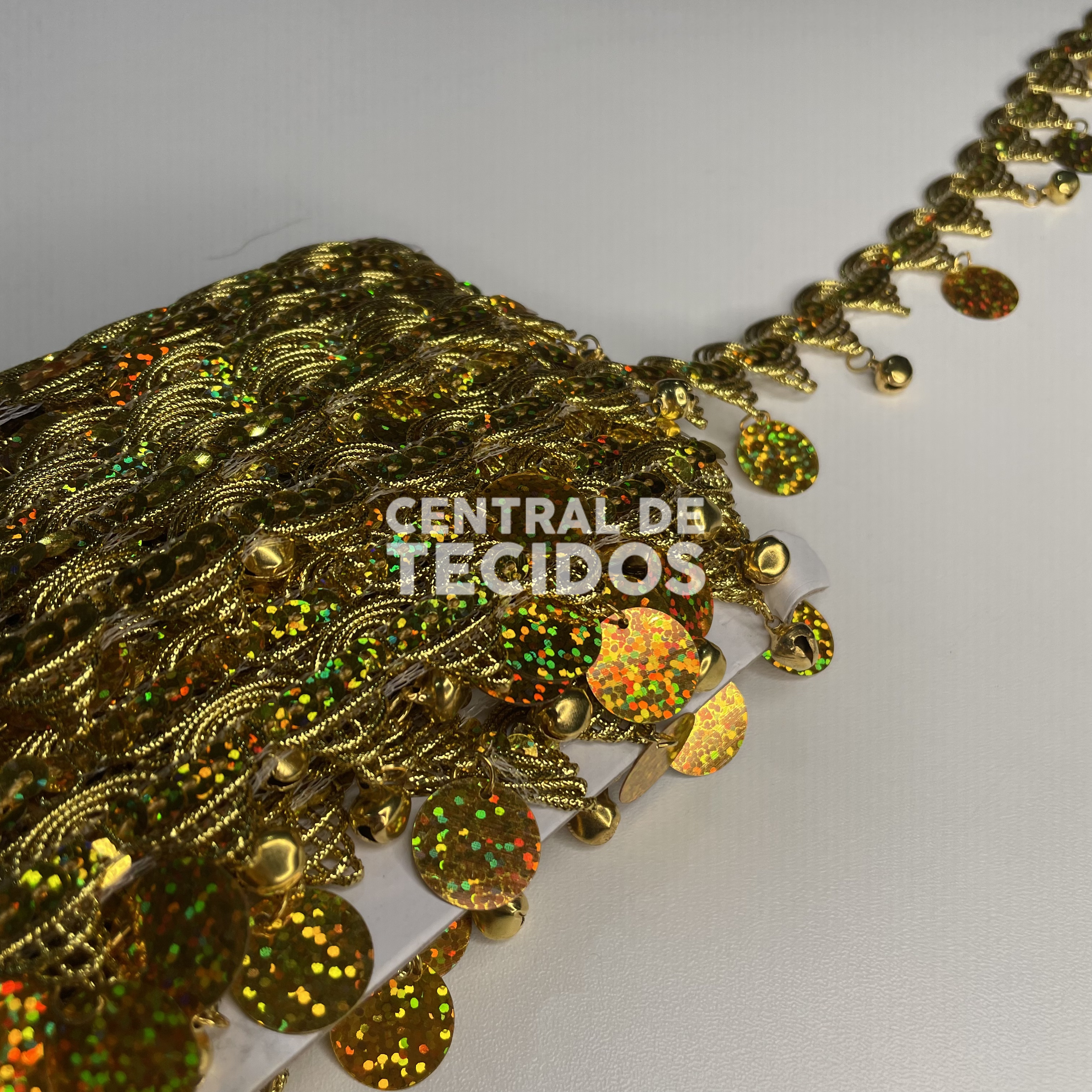 Galão Passamanaria Guisos e Moedas Dourado