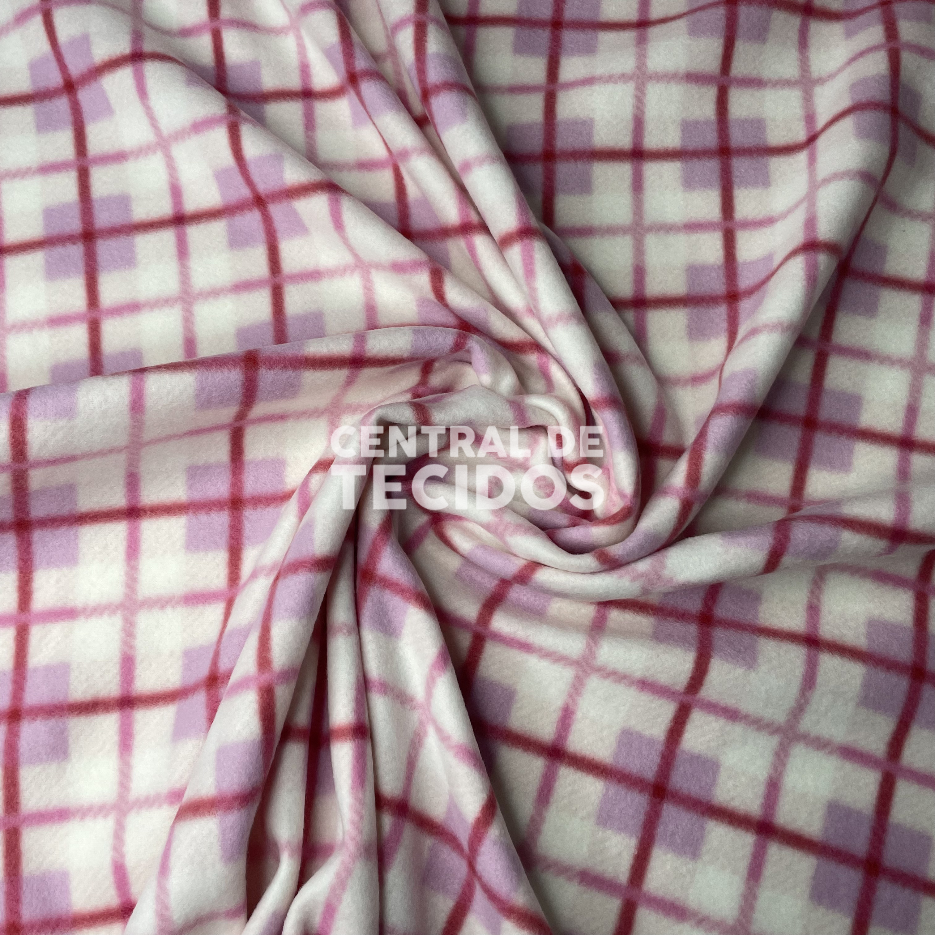 Soft Térmico Xadrez Tons de Rosa