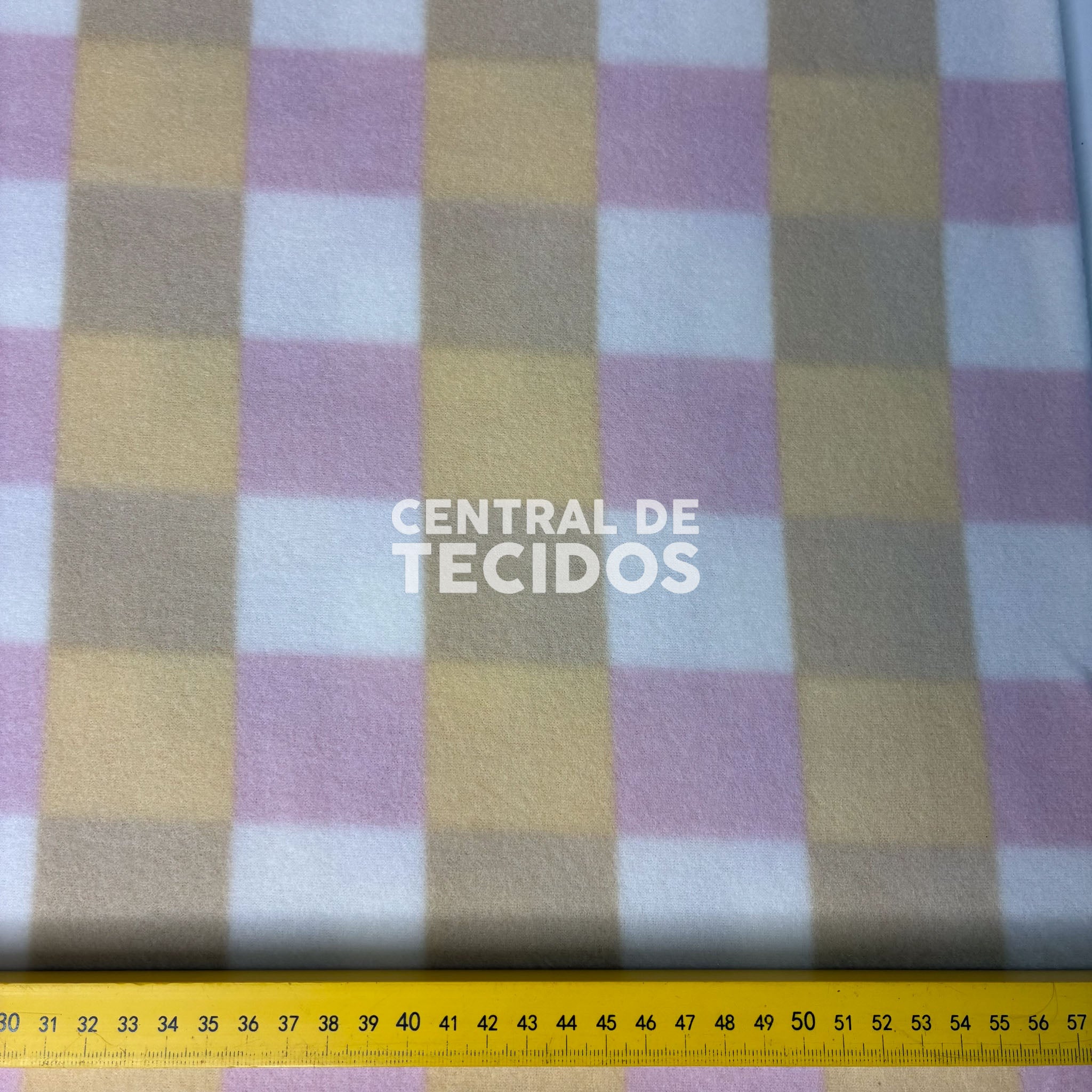 Soft Térmico Xadrez Rosinha e Amarelo