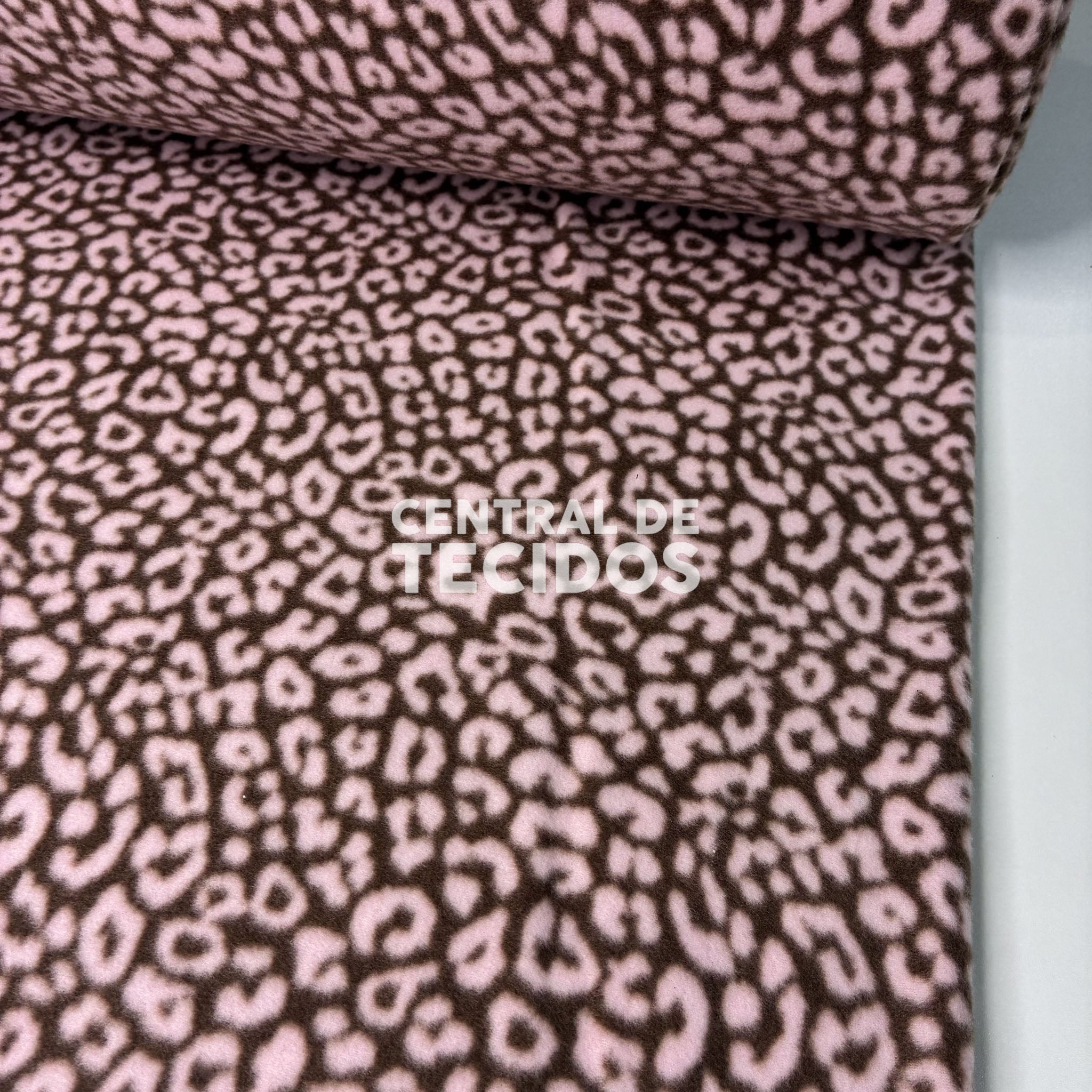 Soft Térmico Animal Print Rosinha e Marrom
