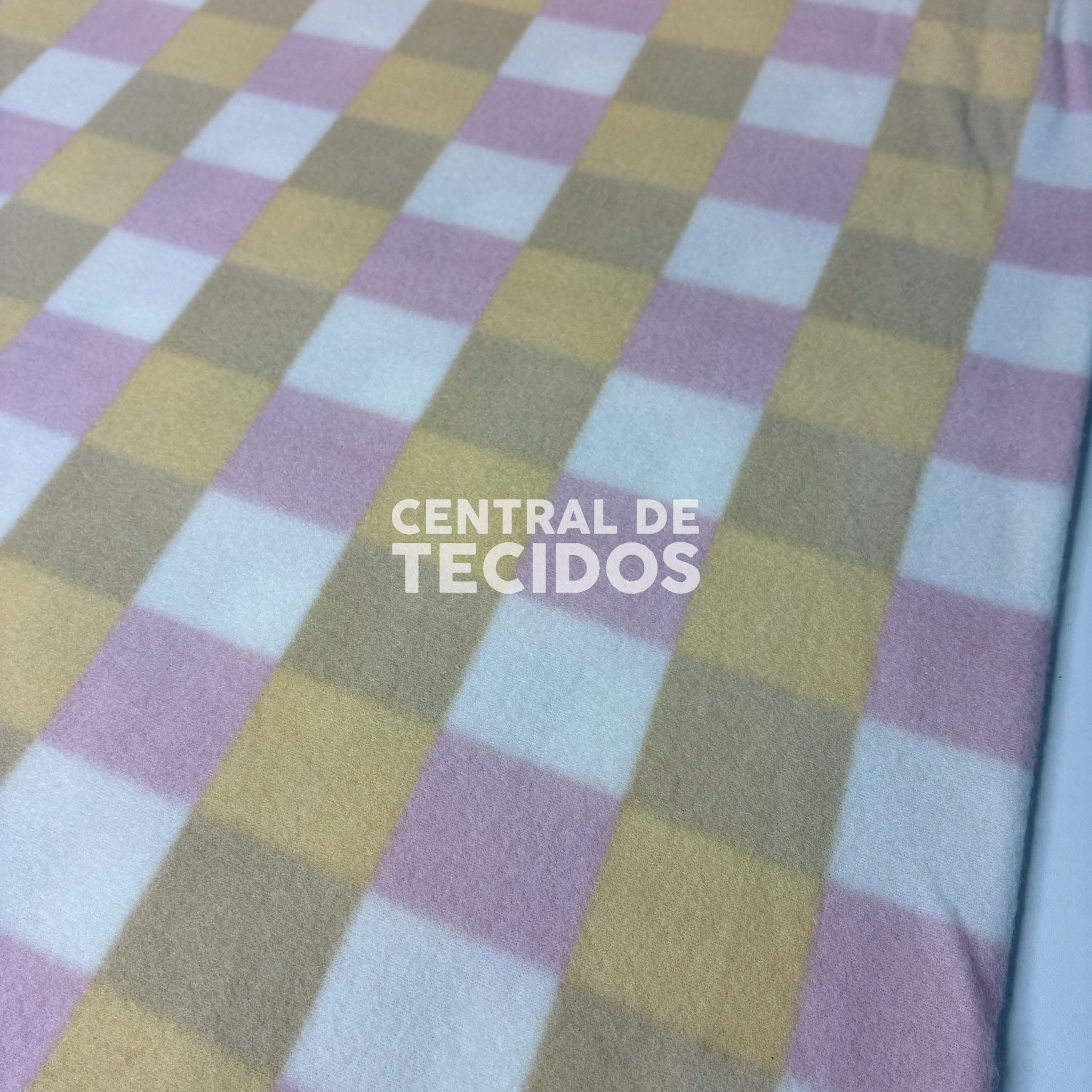 Soft Térmico Xadrez Rosinha e Amarelo