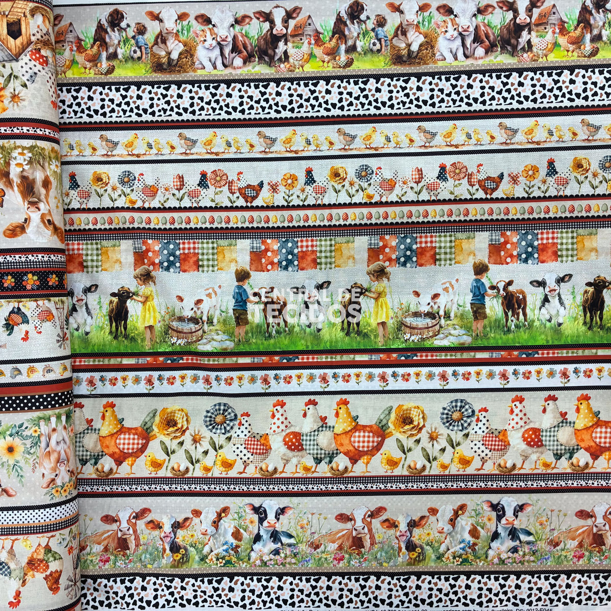 Tricoline Digital Barradinho Fazenda Galinhas e Vacas