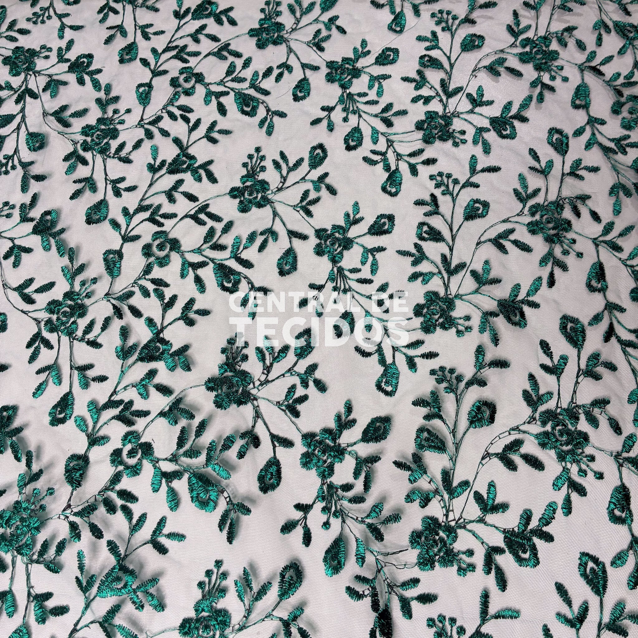 Tule Bordado Nice Verde